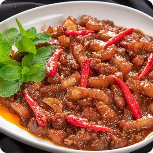 Thịt xào mắm ruốt