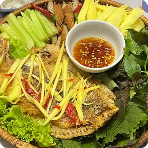 Cá Diêu Hồng chiên mắm xoài